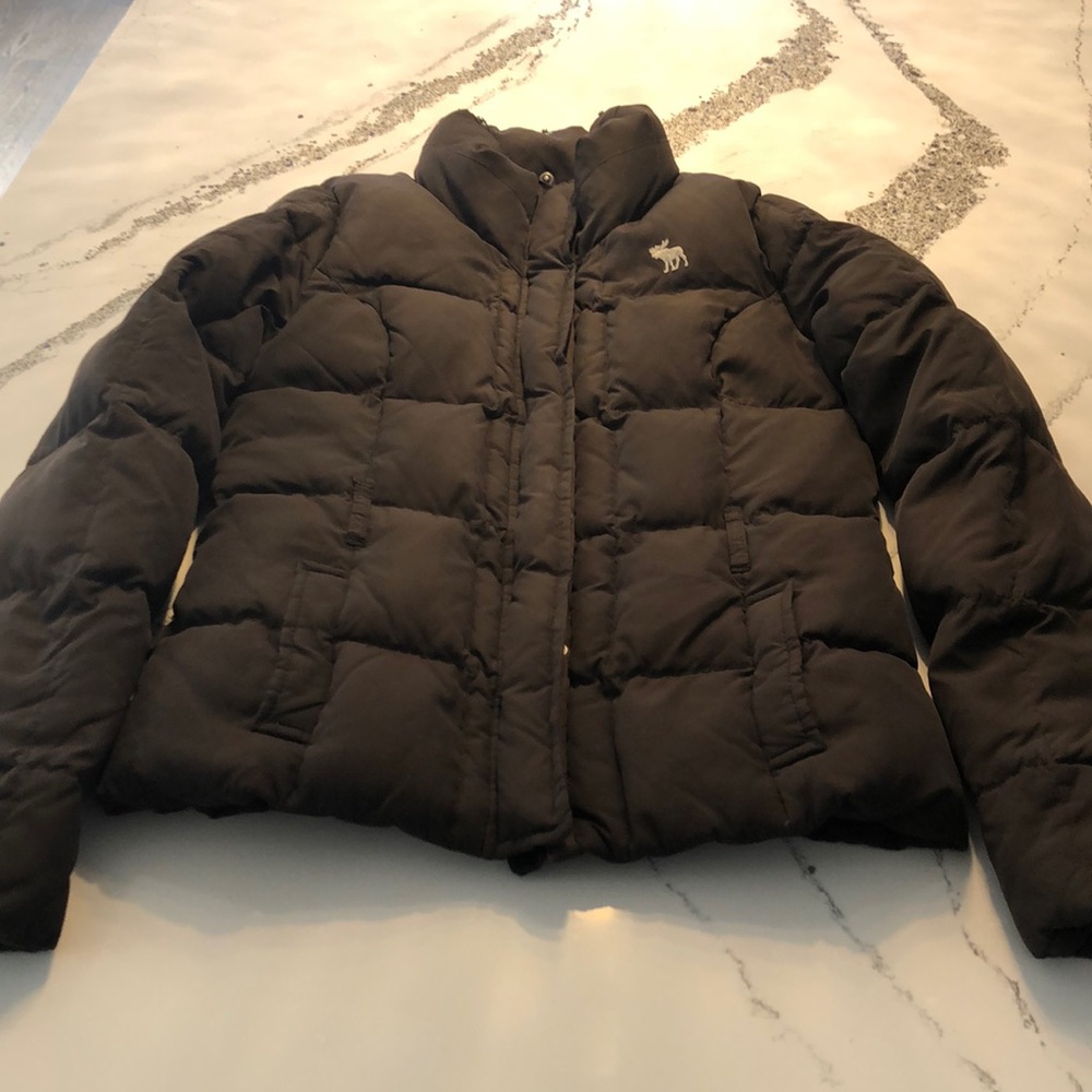 Abercrombie kids brown winter jacket for girls size XL